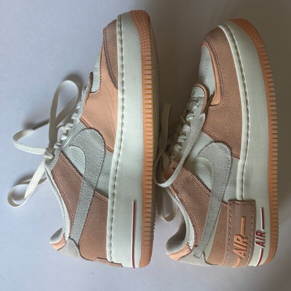 Nike Air Force 1 Low Shadow "Sisterhood" Peach Cashmere W7.5 - Picture 5 of 8